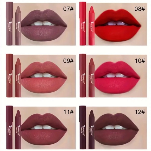 One Teayason Velvet Smooth Waterproof Matte Lipstick Pencil - Choose Color - Picture 9 of 13